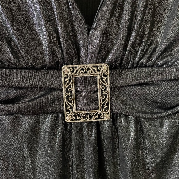 Vintage Gidani 90s Liquid Metallic Blouse Integrate bra cups Made in US, S - Picture 2 of 7